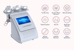 LANMEIREN 5 in 1 80K Cavitation machine weight Loss RF Body Shaping Cellulite Reduction for Face, Neck, Arm, Waist, Buttocks and leg