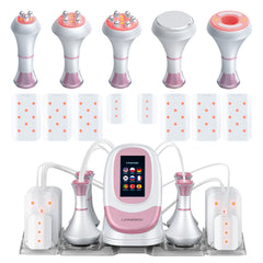 LANMEIREN 80K Cavitation Machine 6in1 Radiofrequency, with laser Pads, Ultrasonic Body Slimming System, Fat Burning Cellulite Body Massager