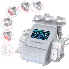 LANMEIREN 6 in 1 80K Laser Cavitation Vacuum Machine Body Slimming Device Radio Frequency Skin Care Face Lifting Cellulite Reduction Home & Beauty Salon for Full Body, Face, Neck, Waist, Leg