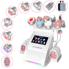 LANMEIREN 9 in 1 EMS 80K Cavitation body slimming device Radio Frequency Face Lifting, Weight Loss at Home or Beauty Salon SPA