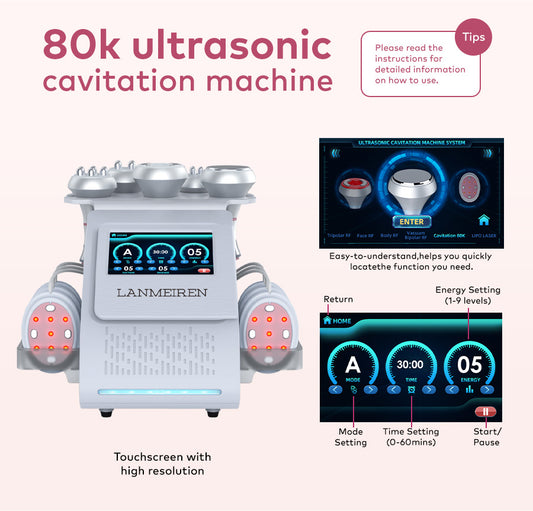 LANMEIREN Home Use Beauty Equipment EMS 6 in 1 80K Slimming Machine Weight Loss for Beauty Equipment Cellulite Reduction Machine