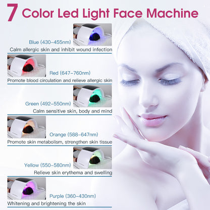 7 Color LED PDT Light Therapy Machine with Calcium Lamp | Salon & Home Use|LANMEIREN