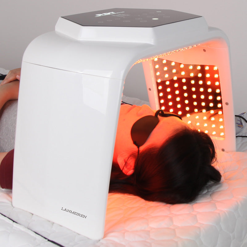 LANMEIREN 7 Color LED Light Skin Care Machine Red Light Skin Rejuvenation Device LED Facial Mask Beauty Equipment with Steam