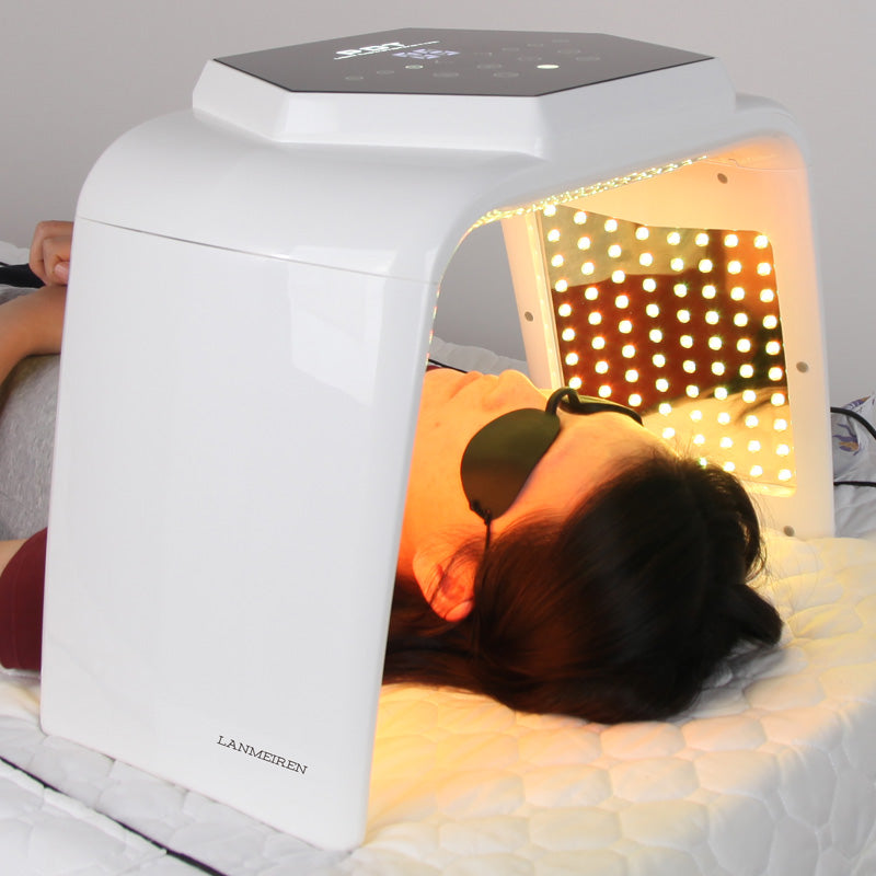 LANMEIREN 7 Color LED Light Skin Care Machine Red Light Skin Rejuvenation Device LED Facial Mask Beauty Equipment with Steam