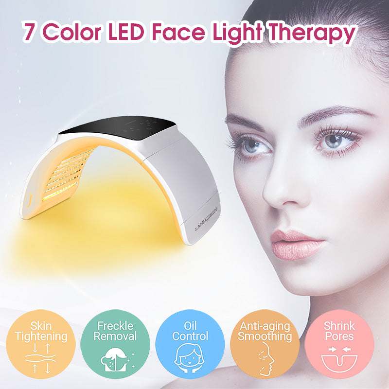 7 Color LED PDT Light Therapy Machine with Calcium Lamp | Salon & Home Use|LANMEIREN