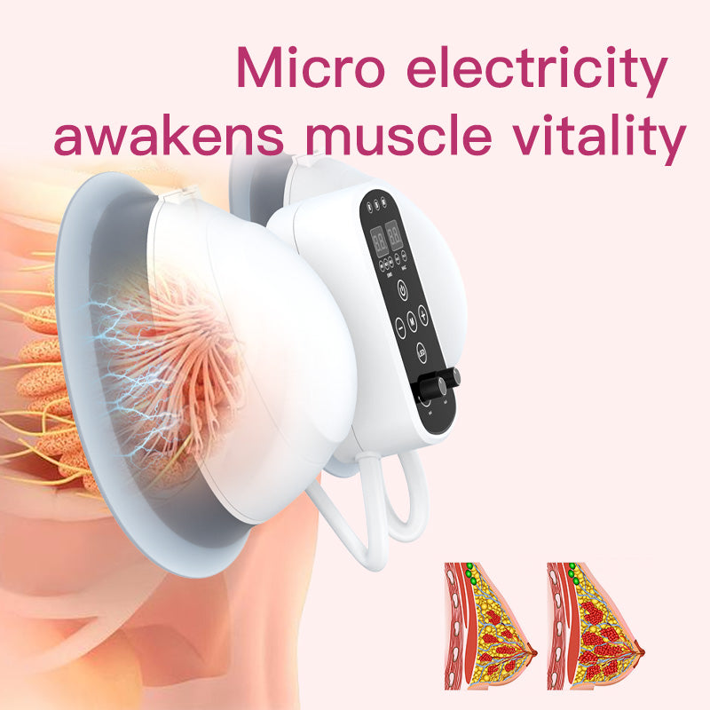 Vacuum breast massager for firmness and sag prevention at home