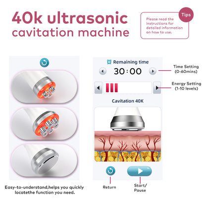 40K Ultrasonic Cavitation 3 in 1 RF | Body Contouring, Fat Reduction & Skin Tightening Machine — LANMEIREN