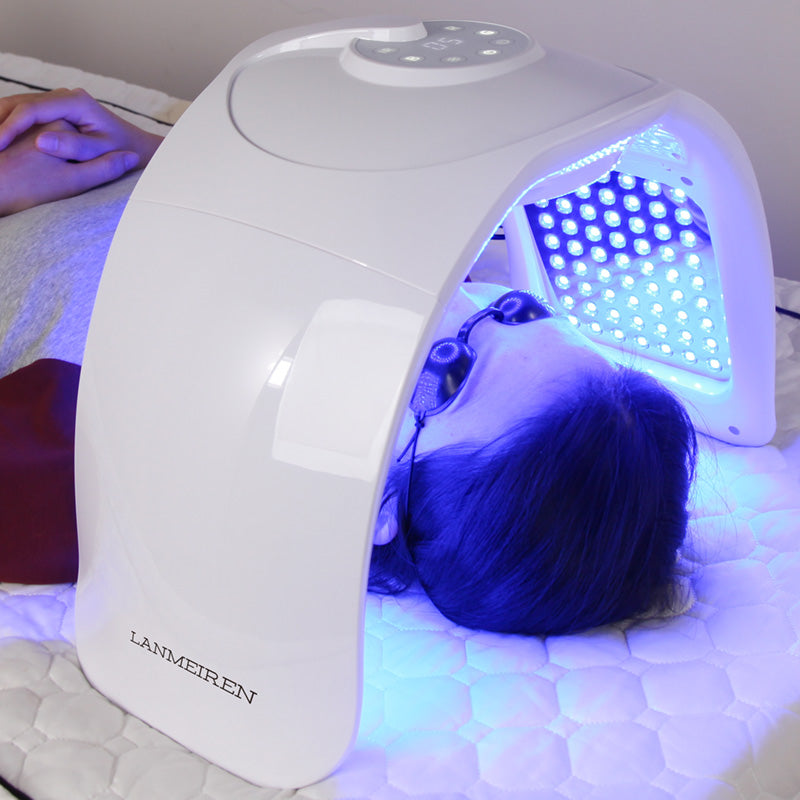 LANMEIREN Hottest PDT Red Light Far Infrared Acne Treatment Skin Care LED Light Therapy Machine PDT with Steam