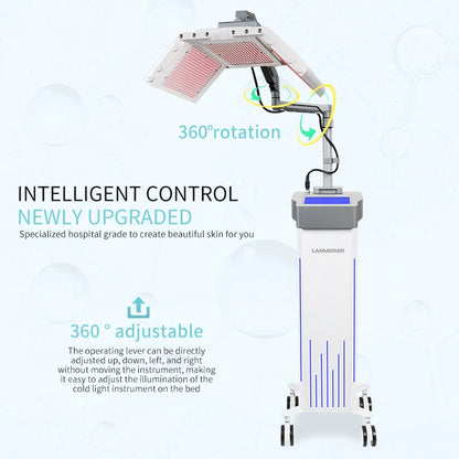 Home Use 360° Rotating 4-Color LEDs-Lights Therapy Machine for Skin Beauty Acne Treatment Anti-Aging Face Lifting