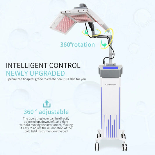 Home Use 360° Rotating 4-Color LEDs-Lights Therapy Machine for Skin Beauty Acne Treatment Anti-Aging Face Lifting