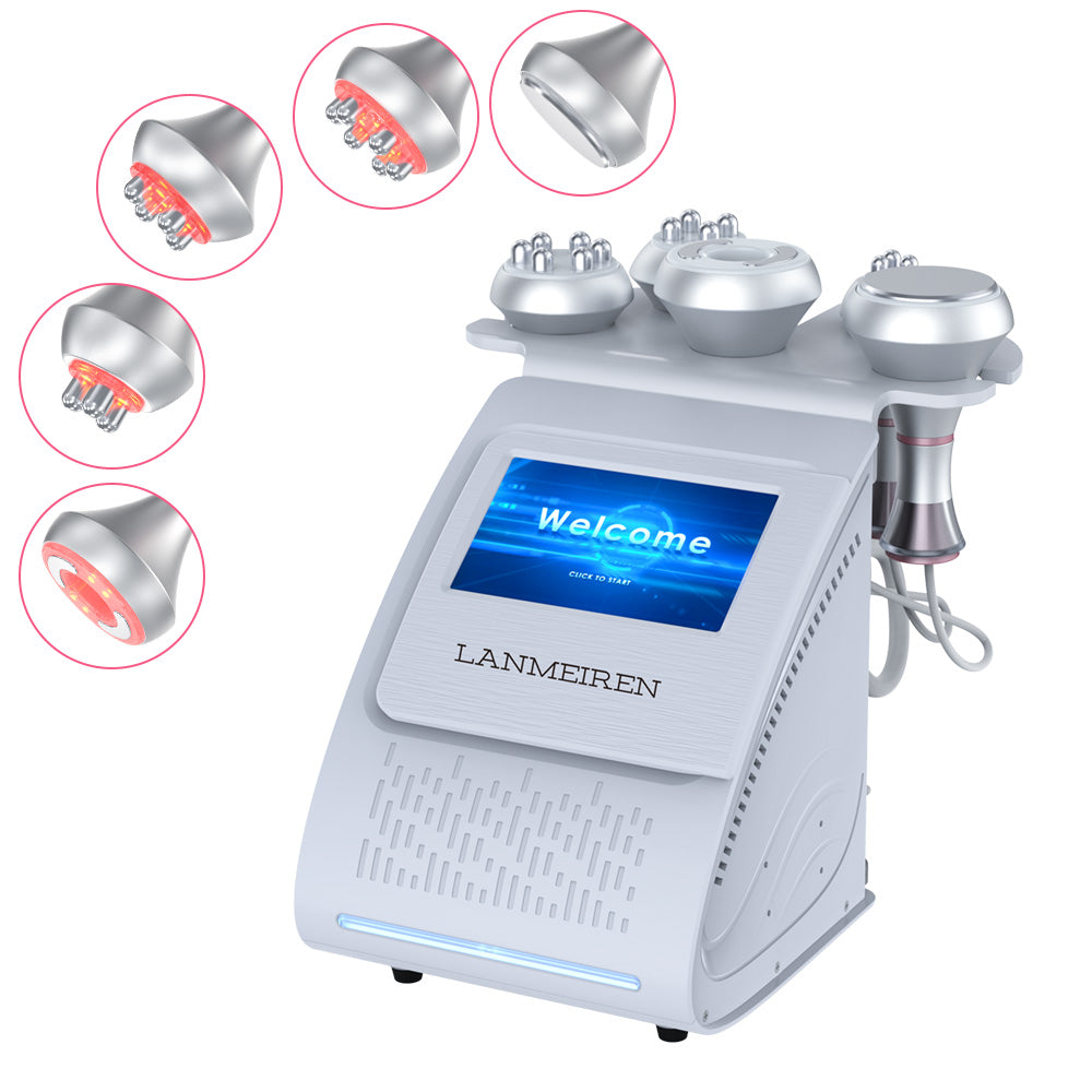 LANMEIREN 5 in 1 80K Cavitation machine weight Loss RF Body Shaping Cellulite Reduction for Face, Neck, Arm, Waist, Buttocks and leg