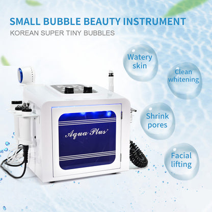 Ultrasonic head and RF quadrupole attachment for facial skin tightening