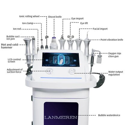 Hydro Aqua Facial System 11 in 1 Hydrodermabrasion Oxygen Jet Skin Care Device Hydra Beauty Facial Machine
