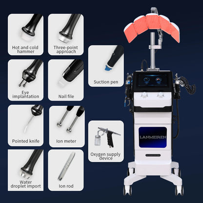 11 in 1 Hydro Ultra-Clean Facial Machine | Deep Cleansing, Skin Tightening & Oxygen Jet PDT Light Therapy Beauty Device — LANMEIREN