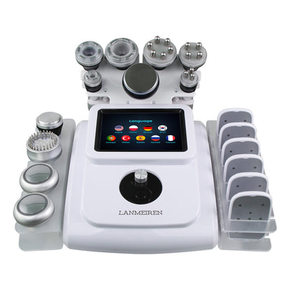11in1 80K Ultrasonic Cavitation RF Slimming Machine,with Lipolaser Pads, Fat Burning Cellulite Body Massager