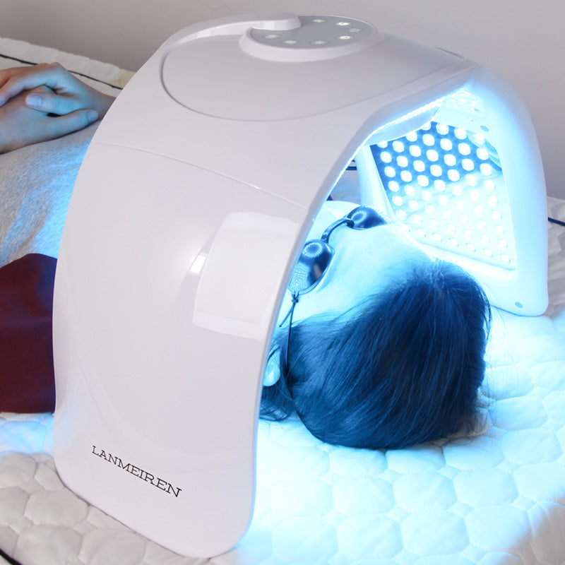 LANMEIREN Hottest PDT Red Light Far Infrared Acne Treatment Skin Care LED Light Therapy Machine PDT with Steam