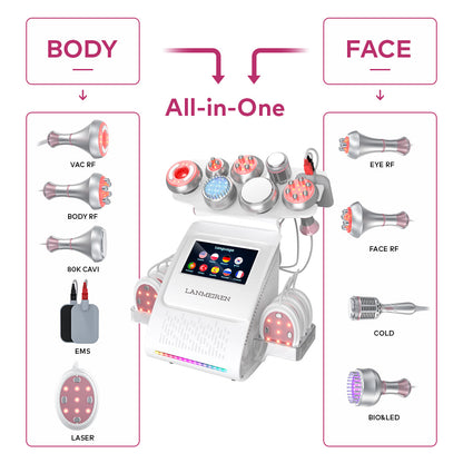 80K Cavitation 9 in 1 EMS RF Body Contouring & Facial Lifting Device for Home & Beauty Salon SPA | LANMEIREN