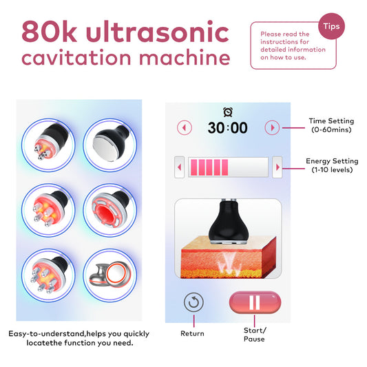 6 in 1 80k cavitation machine