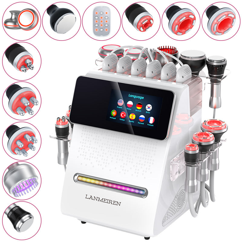 LANMEIREN newest 11 in 1 EMS cavitation weight loss Ultrasound Body Slimming & Contouring Facial Lifting & Wrinkle Reduction
