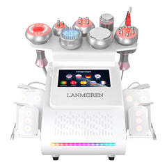LANMEIREN 80K 9 in 1 Laser Cavitation Body Slimming Machine Vacuum Weight Loss Device Radiofrequency Wrinkle Removal for Face, Neck, Arm, Body and Leg