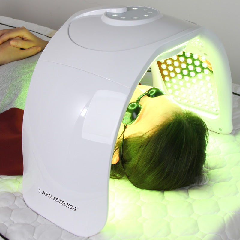 LANMEIREN Hottest PDT Red Light Far Infrared Acne Treatment Skin Care LED Light Therapy Machine PDT with Steam