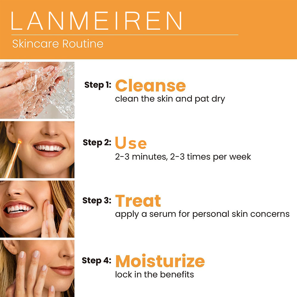 LANMEIREN High Frequency Skin Therapy Wand Machine with Neon Applicators Anti-Aging, Skin Tightening, Wrinkle Care & Hair and Scalp Care for Home Use