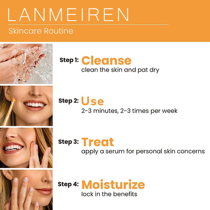 LANMEIREN High Frequency Skin Therapy Wand Machine with Neon Applicators Anti-Aging, Skin Tightening, Wrinkle Care & Hair and Scalp Care for Home Use