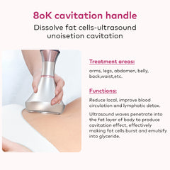 LANMEIREN 80K Cavitation Machine 6in1  Radiofrequency, with laser Pads, Ultrasonic Body Slimming System, Fat Burning Cellulite Body Massager