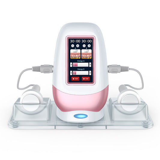 LANMEIREN 2-in-1 Ultrasonic Beauty Device with dual probes and touchscreen display — skin tightening and skincare infusion machine
