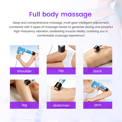 Shockwave therapy machine for full body massage and muscle recovery