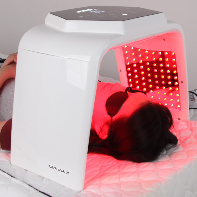 LANMEIREN 7 Color LED Light Skin Care Machine Red Light Skin Rejuvenation Device LED Facial Mask Beauty Equipment with Steam