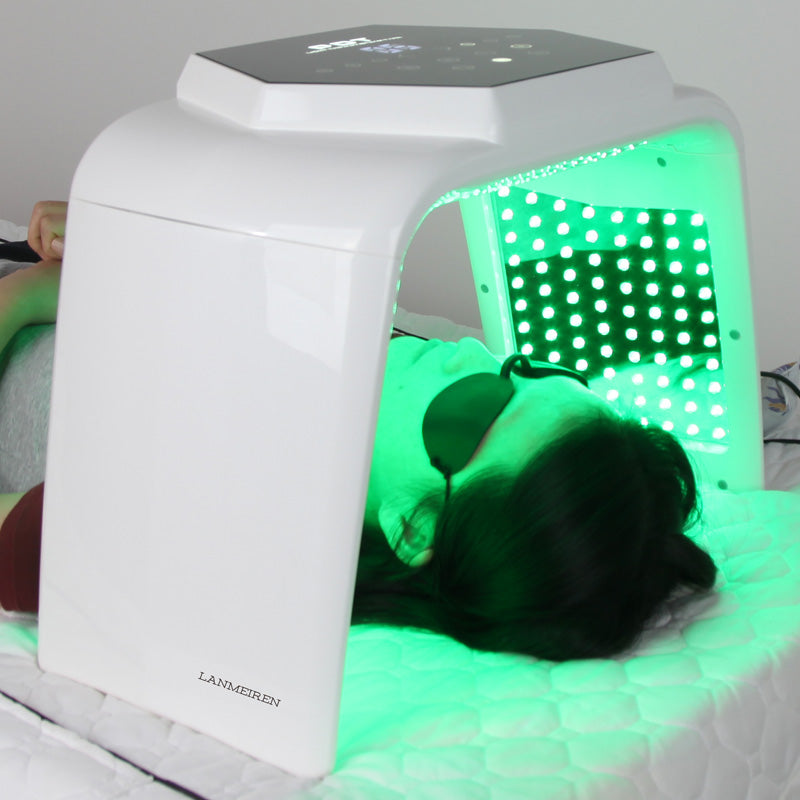 LANMEIREN 7 Color LED Light Skin Care Machine Red Light Skin Rejuvenation Device LED Facial Mask Beauty Equipment with Steam