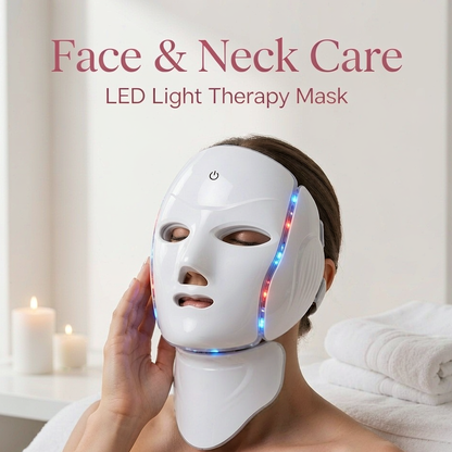 LANMEIREN 7 Color LED Face & Neck Mask Light Therapy Skincare Device for Home Use